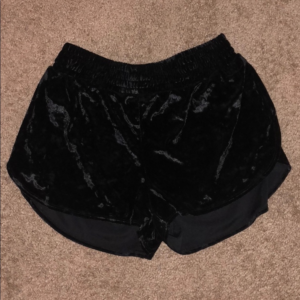 Velvet track shorts